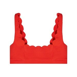 Marysia Mini Palm Springs scallop-edge bikini top NWT